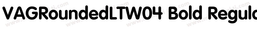 VAGRoundedLTW04 Bold RegularVersion字体转换